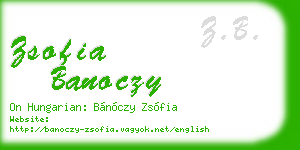 zsofia banoczy business card